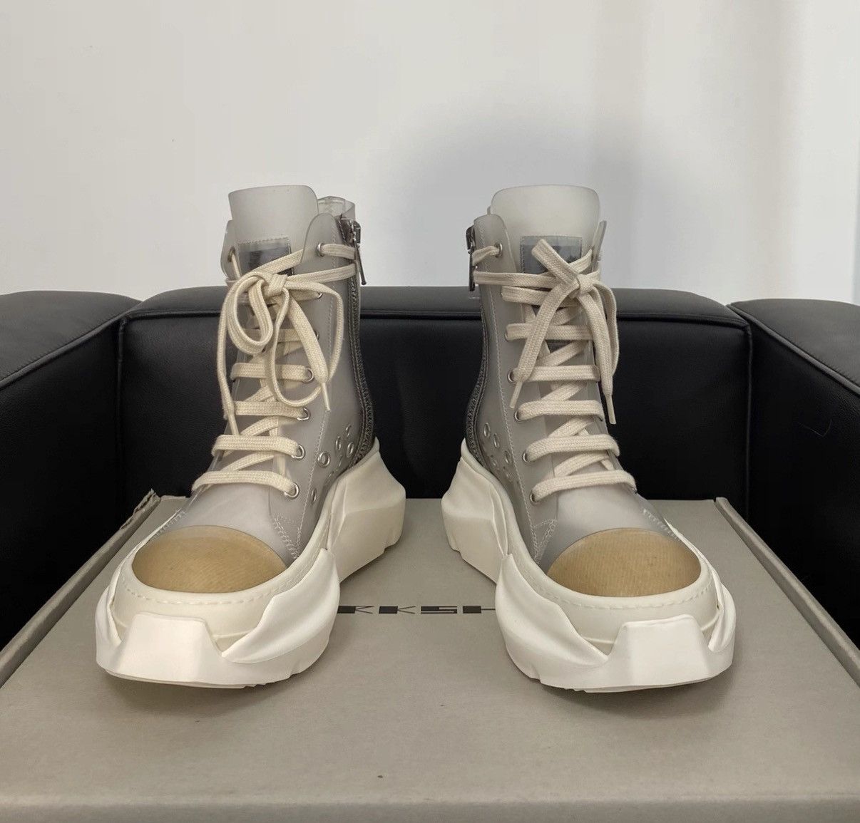 Rick Owens Rick Owens PVC Platform Bubble Converse-Inspired Sneakers Size US 7 / IT 37 - 1 Thumbnail