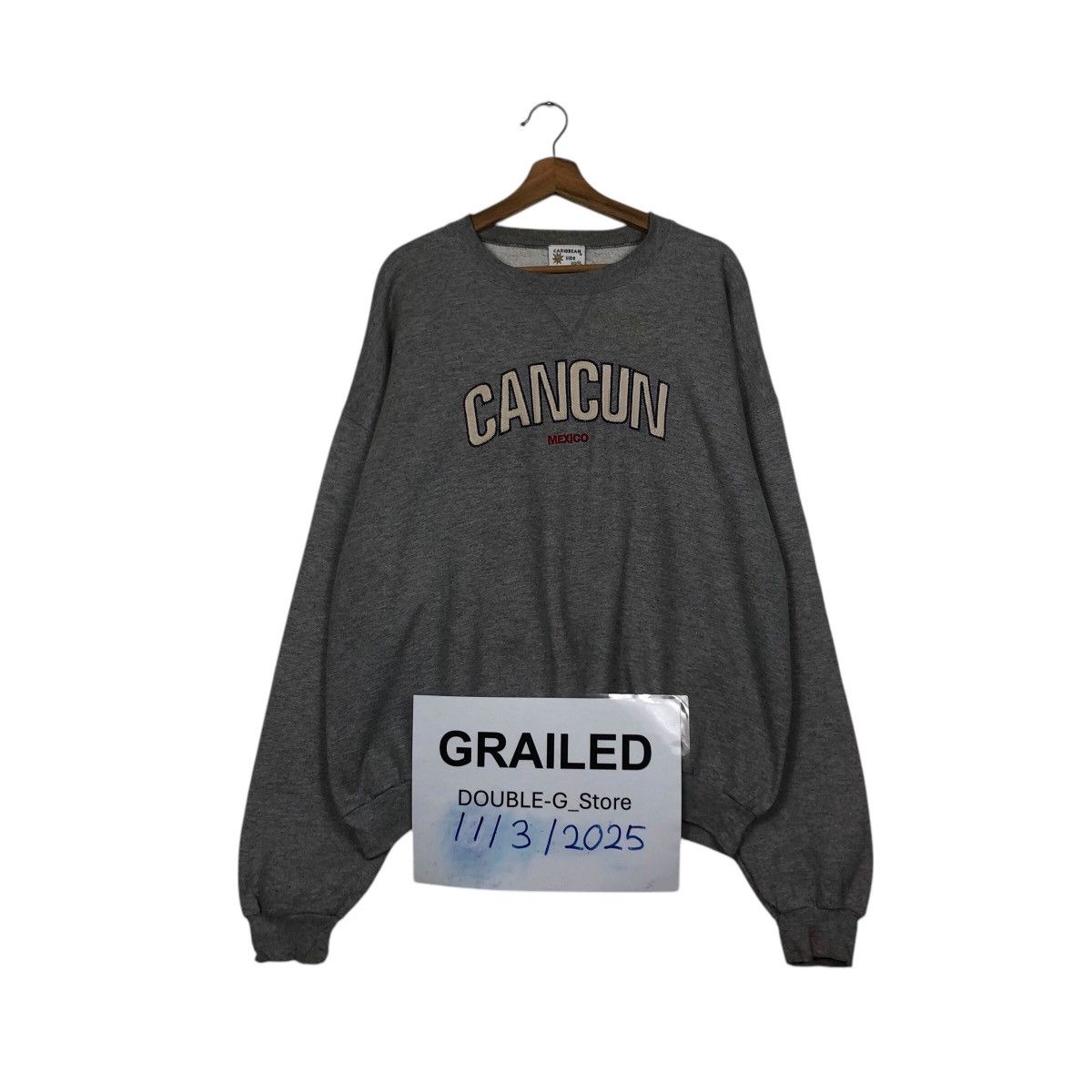 Japanese Brand × Vintage 📌Vintage Sweatshirt Caribbean Mexico Big Logo Spell Out Size US XL / EU 56 / 4 - 1 Thumbnail