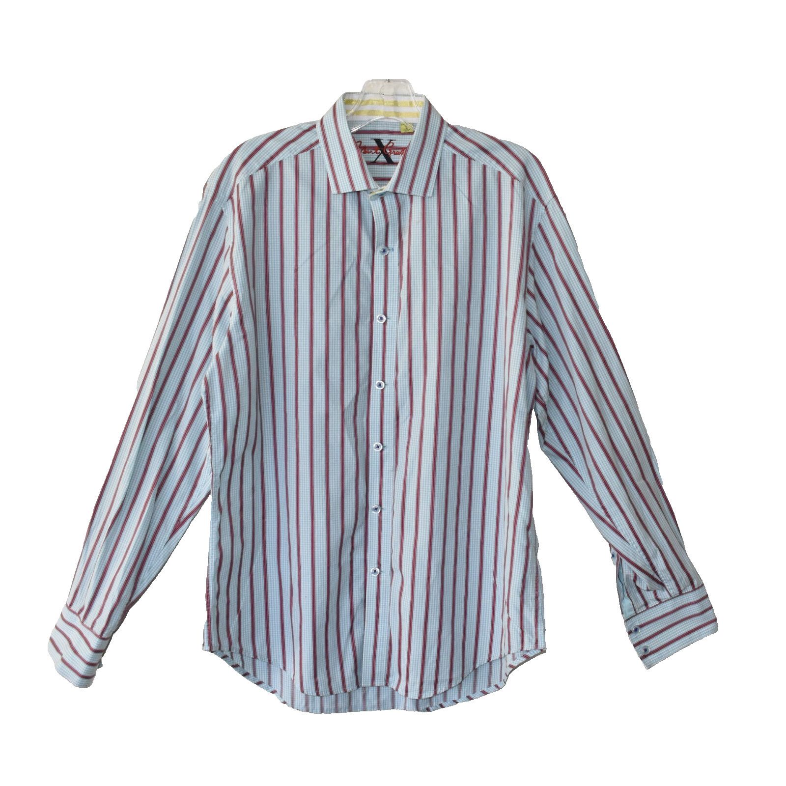 Robert Graham ROBERT GRAHAM X Striped Long Sleeve Tailored Fit Shirt Sz L Size US L / EU 52-54 / 3 - 1 Thumbnail