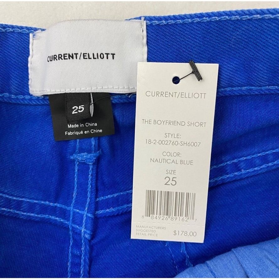Current/Elliot NWT Current/Elliott Women's 25 Boyfriend Denim Shorts Blue Size 25" / US 0 / IT 36 - 6 Thumbnail