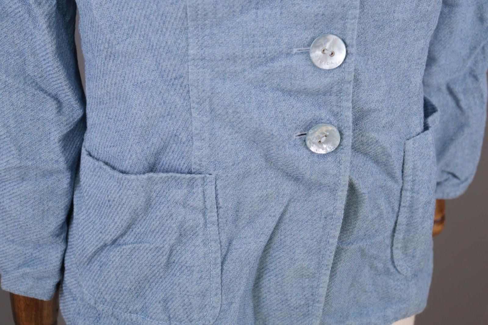 Escada Escada Blue Wool Silk Linen Blazer Lined Jacket Size 42 Size M / US 6-8 / IT 42-44 - 7 Thumbnail