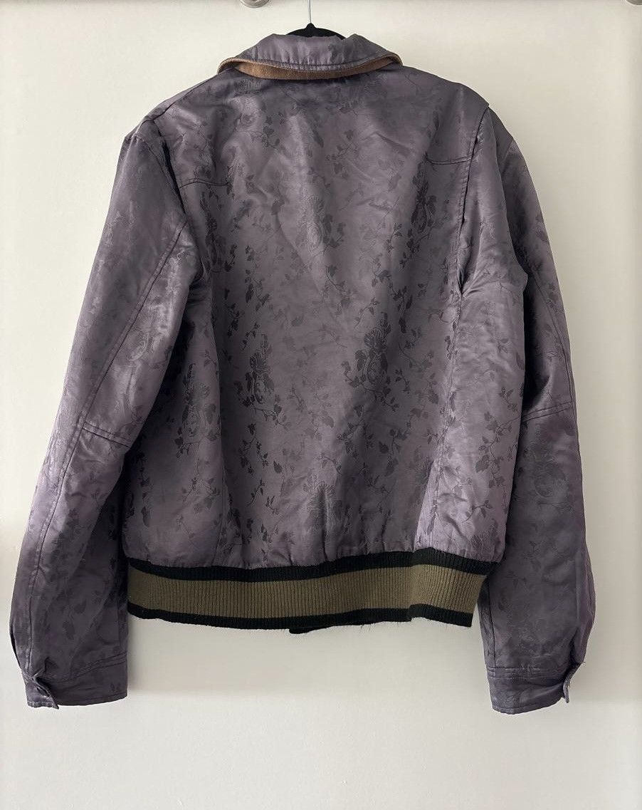 Haider Ackermann Haider Ackermann Purple-Grey Floral Embroidered Bomber Size US L / EU 52-54 / 3 - 2 Thumbnail