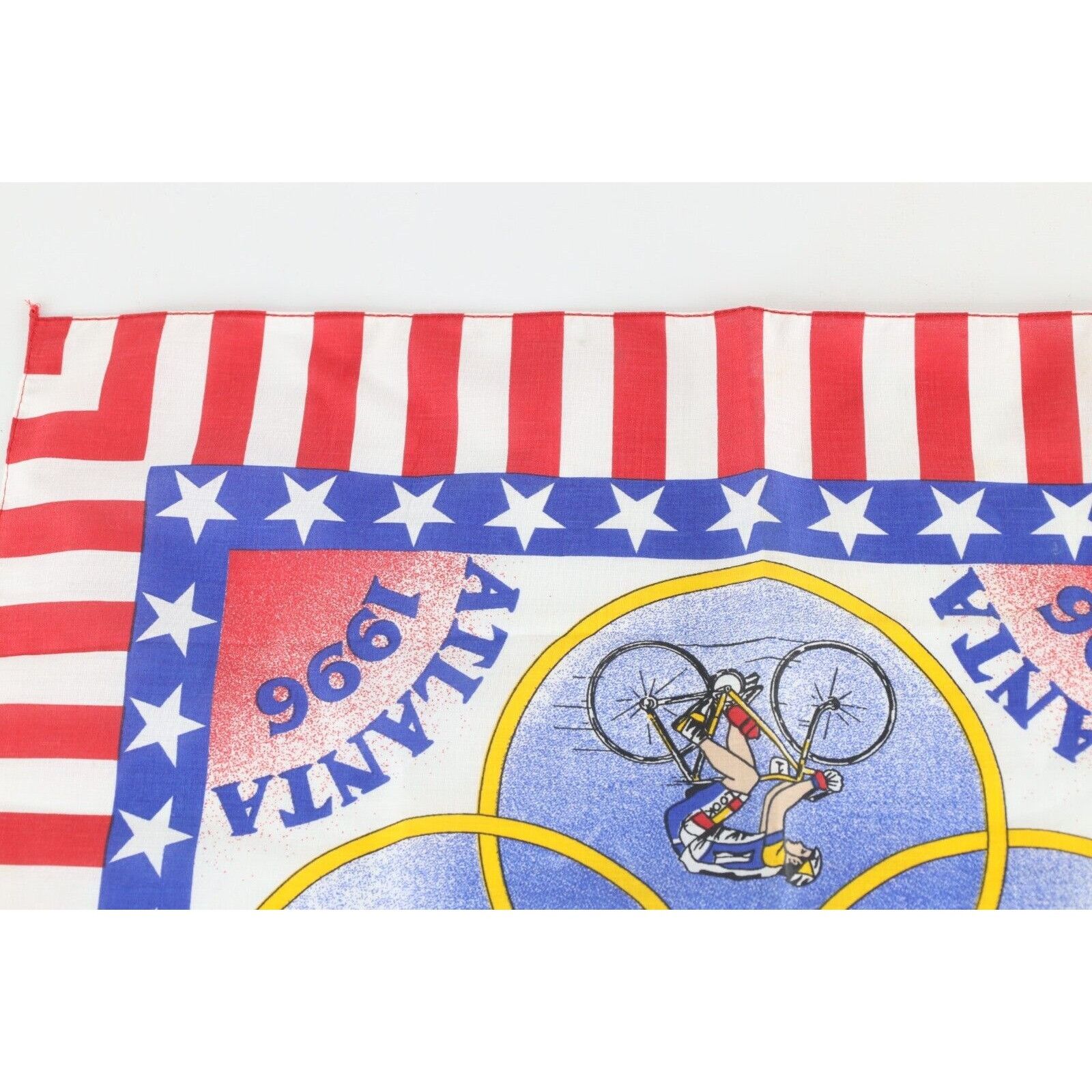 Vintage Vintage 90s 1996 Olympics Atlanta Bandana Handkerchief Size ONE SIZE - 2 Thumbnail
