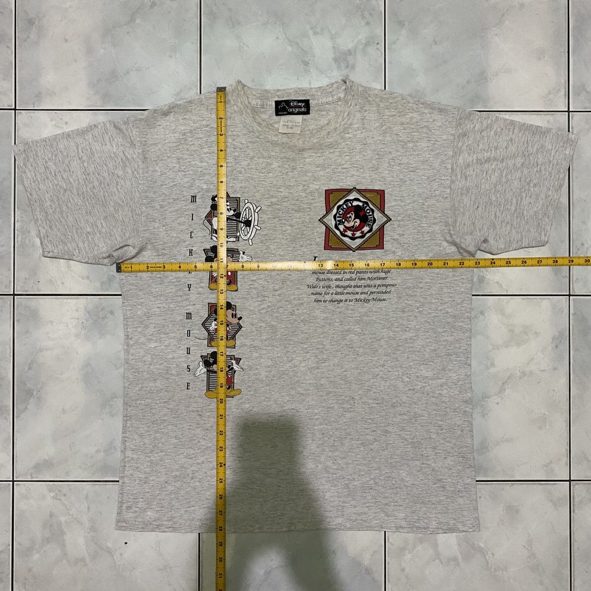 Vintage Vintage Classic Disney Originals Mickey Mouse Grey Graphic Size US XL / EU 56 / 4 - 17 Thumbnail