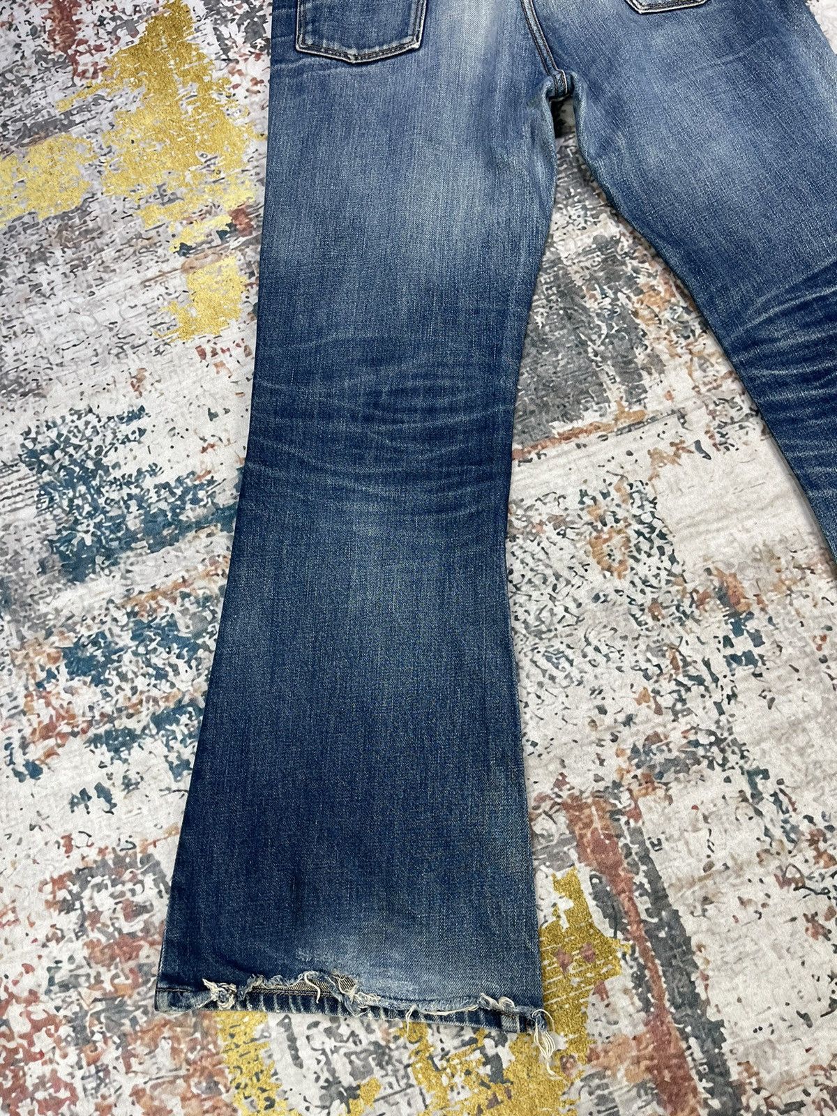 Wrangler Vtg 90s Wrangler Patch Pocket Boot Cut Flared Jeans Size 30" / US 8 / IT 44 - 12 Thumbnail