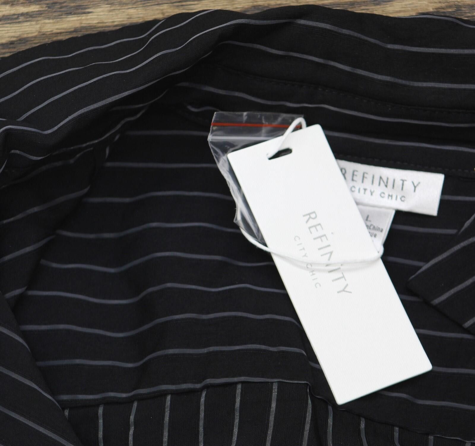Other City Chic Twist Pacifica Button Up Shirt Black Multi 20w Size 3XL / US 20-22 - 4 Thumbnail
