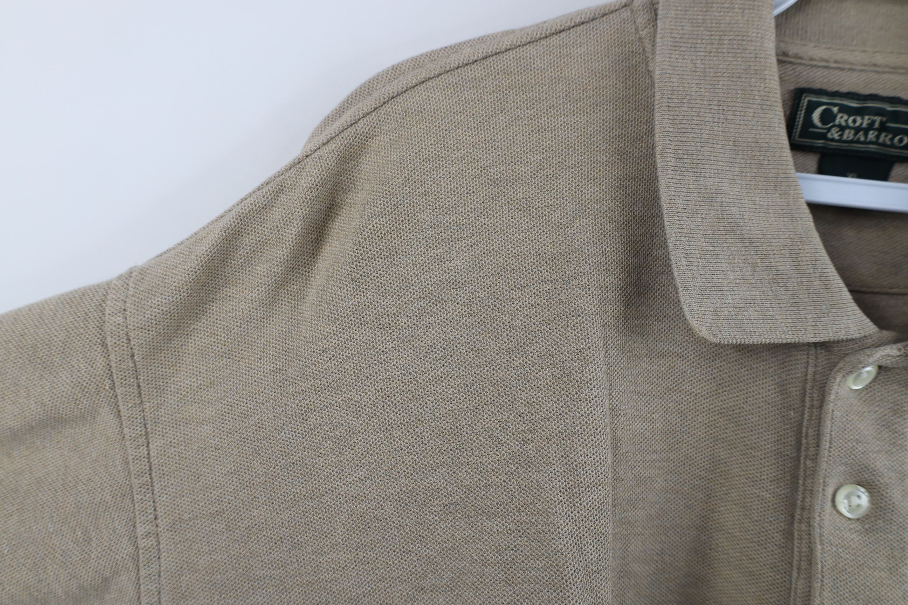 Vintage Vintage 90s Y2K Streetwear Blank Cotton Knit Golf Polo Beige Size US XL / EU 56 / 4 - 6 Thumbnail