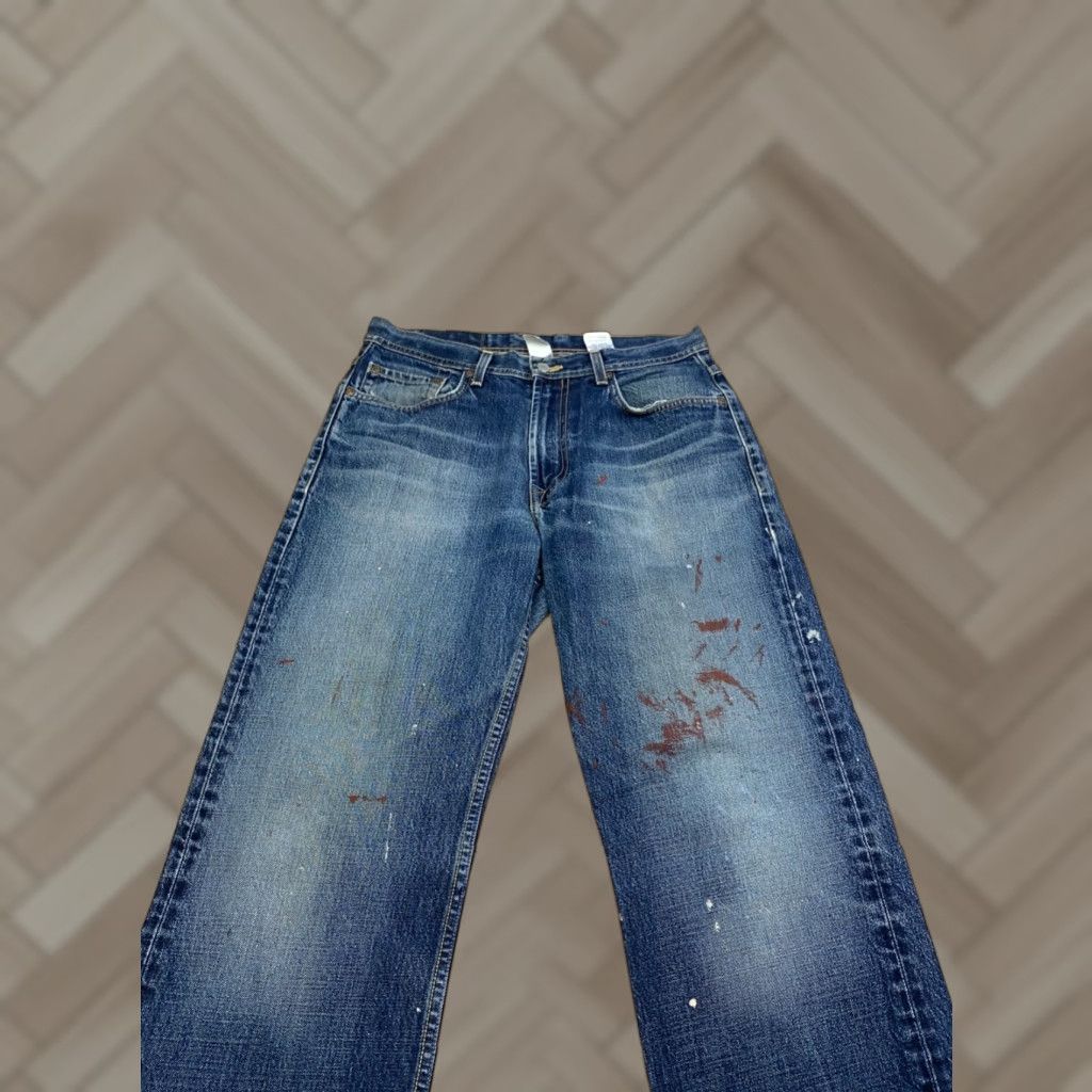Lucky Brand Lucky Brand Jeans 32x29 Denim Blue 5-Pocket Regular Men Grunge Distress 90s Style Straight Room: N/A Size US 32 / EU 48 - 1 Thumbnail