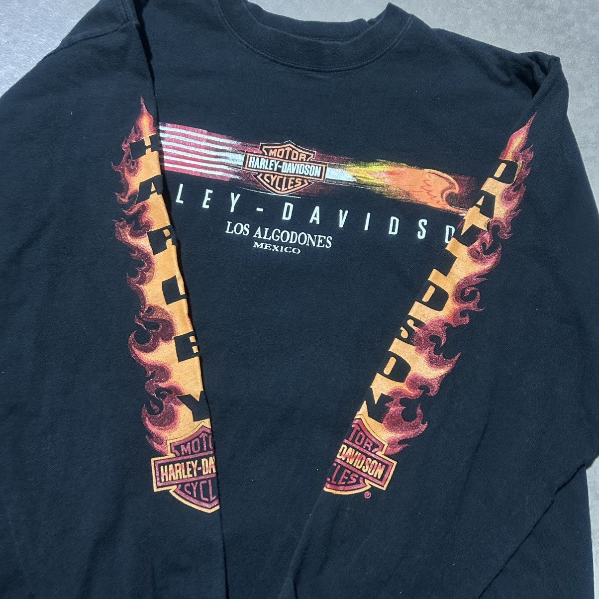 Harley Davidson Harley davidson flame long sleeve tee shirt Size US L / EU 52-54 / 3 - 4 Thumbnail