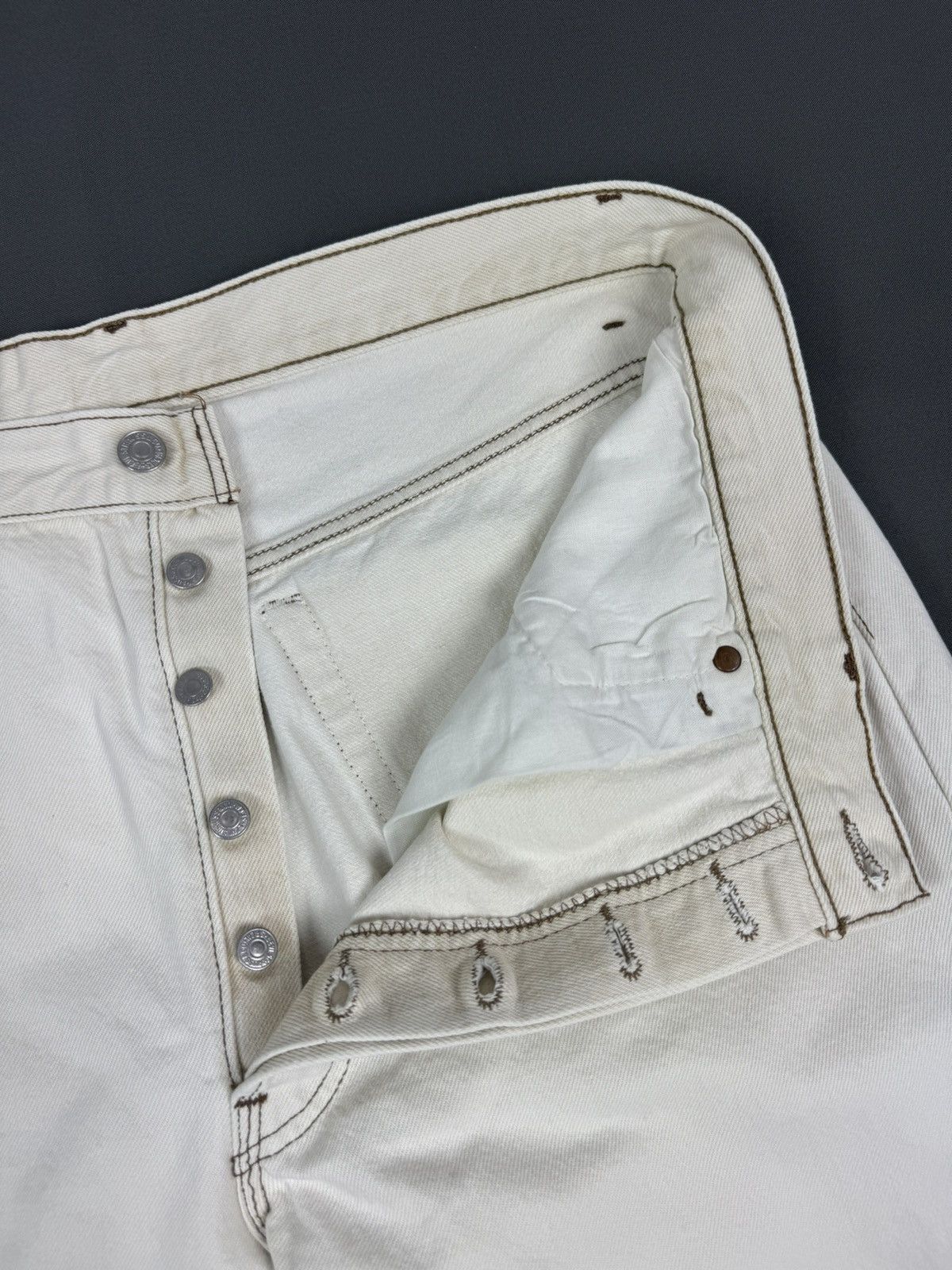 Levi's 90’s Vintage Faded Levi’s 501 White Jeans Pants Made in USA Size US 38 / EU 54 - 9 Thumbnail