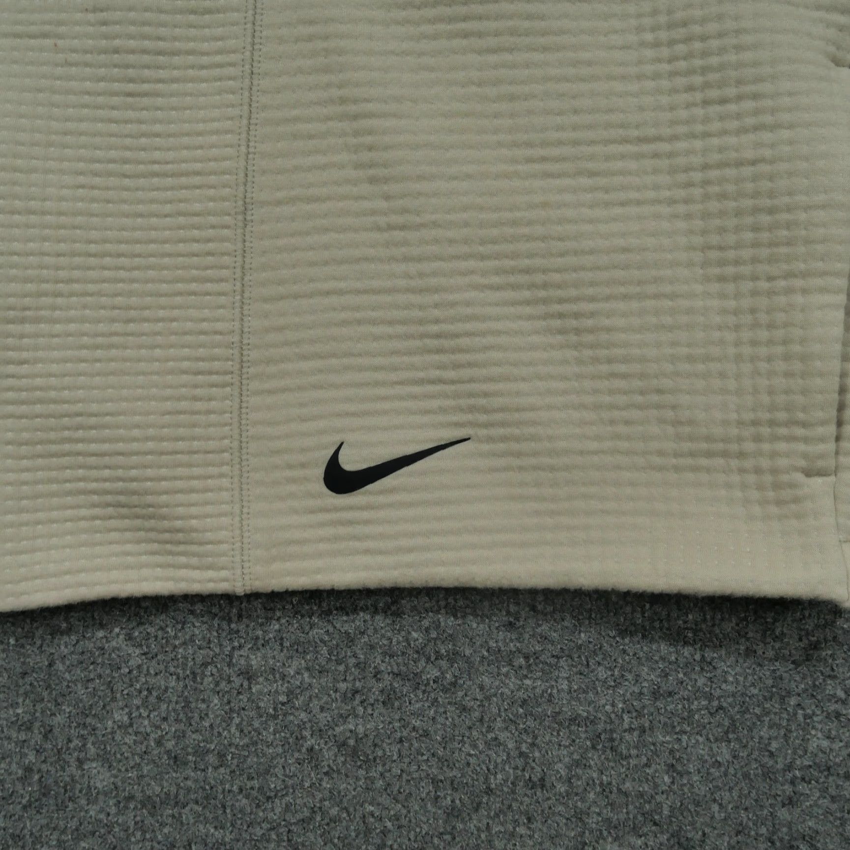 Nike Nike Hoodie Womens XL Beige Full Zip Hooded Grid Tech Fleece Swoosh Size XL / US 12-14 / IT 48-50 - 2 Thumbnail