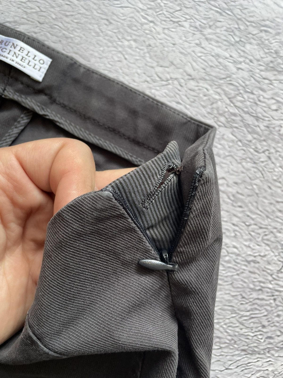 Brunello Cucinelli Luxury Pants Brunello Cucinelli Gray Cotton Made In Italy Size 27" / US 4 / IT 40 - 5 Thumbnail