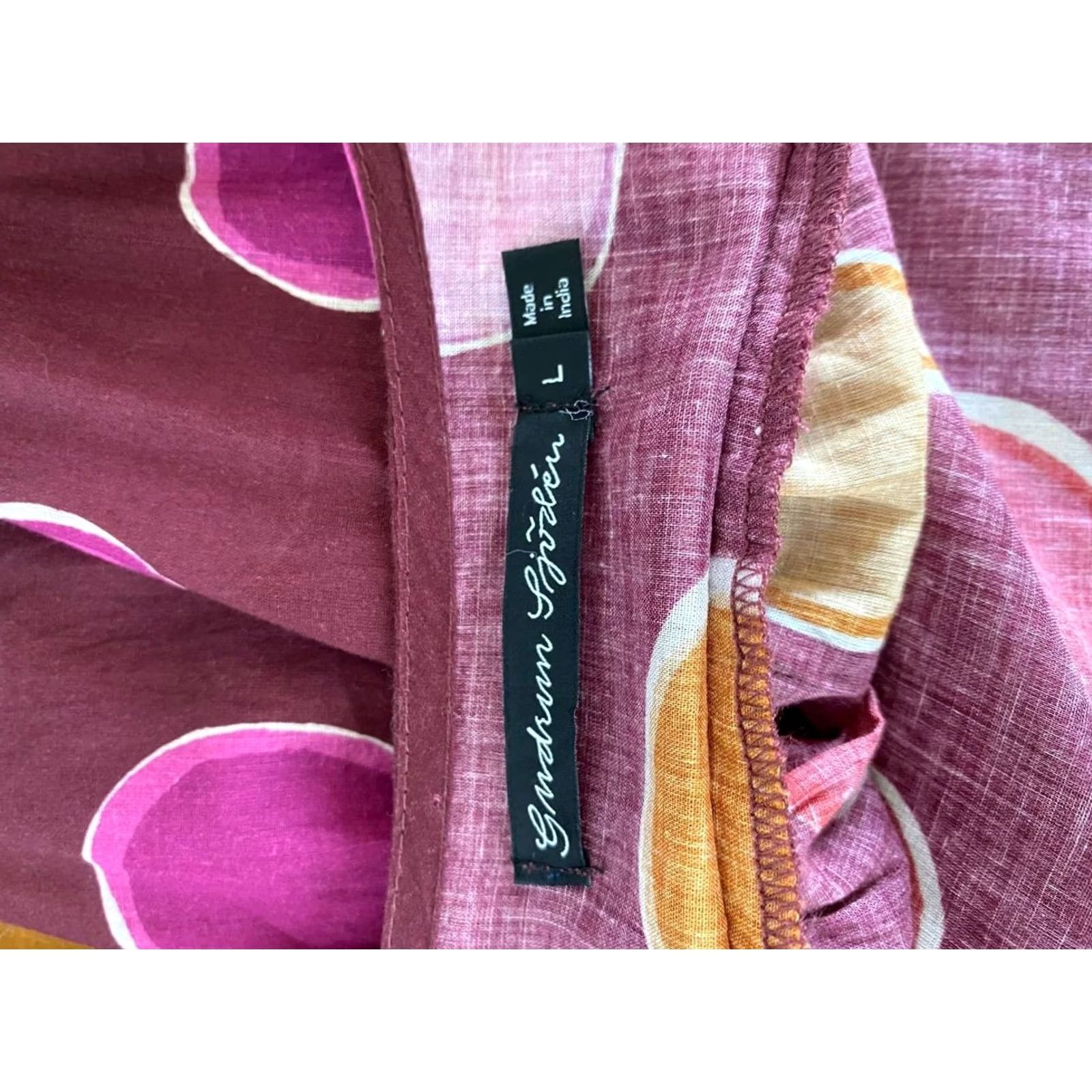 Vintage Gudrun Sjoden Womens Billie Midi Dress L Brown Cotton Long Sleeve Button Up Size L / US 10 / IT 46 - 3 Thumbnail