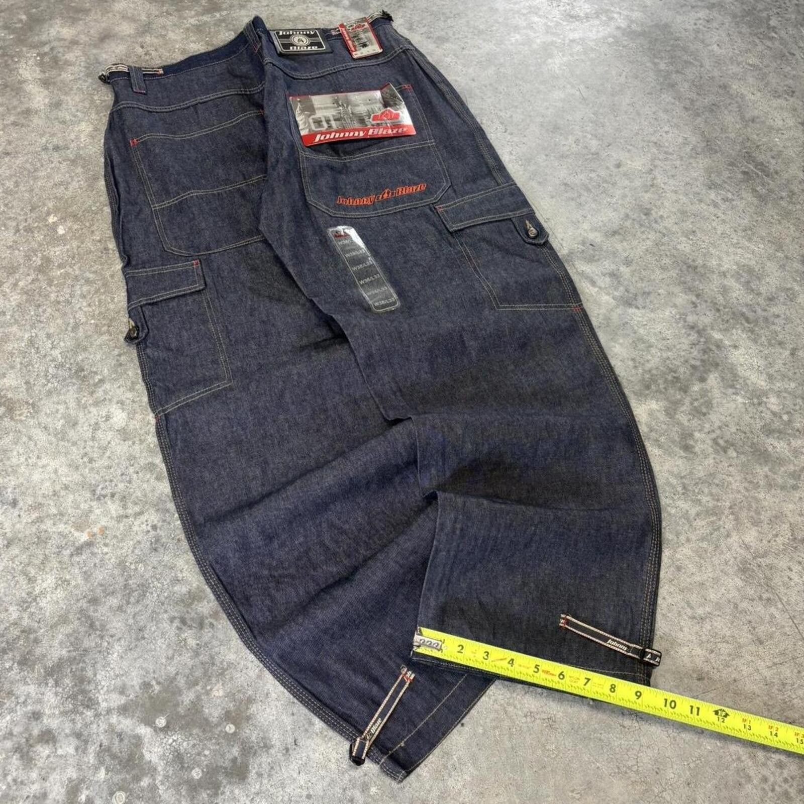 Southpole Johnny Blaze Y2K Wide Leg Baggy Alternative Denim Jeans Size US 38 / EU 54 - 2 Thumbnail