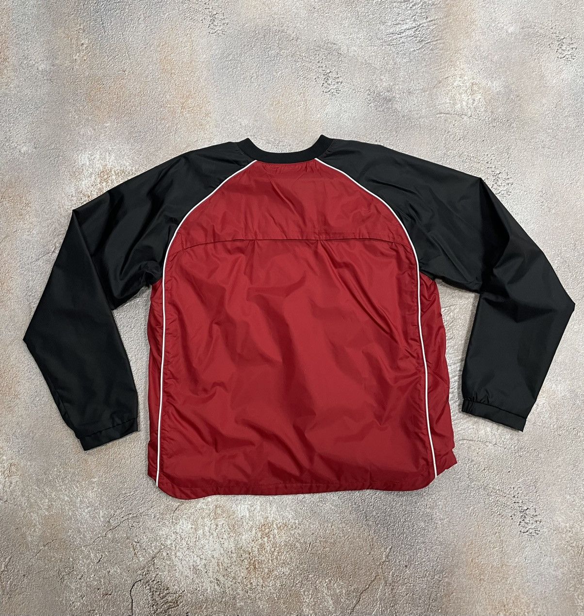 Nike Vintage Nike Nylon Drill Sweatshirt Small Swoosh Size US XL / EU 56 / 4 - 9 Thumbnail