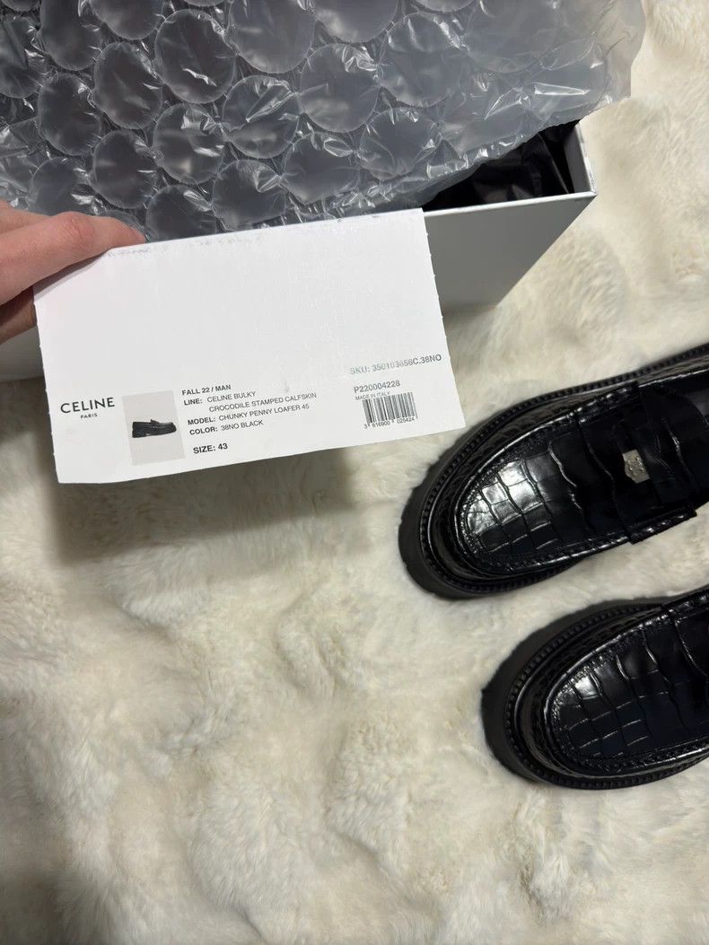 Celine Celine Crocodile-embossed Arc de Triomphe loafers shoes 250 Size US 10 / EU 43 - 8 Thumbnail