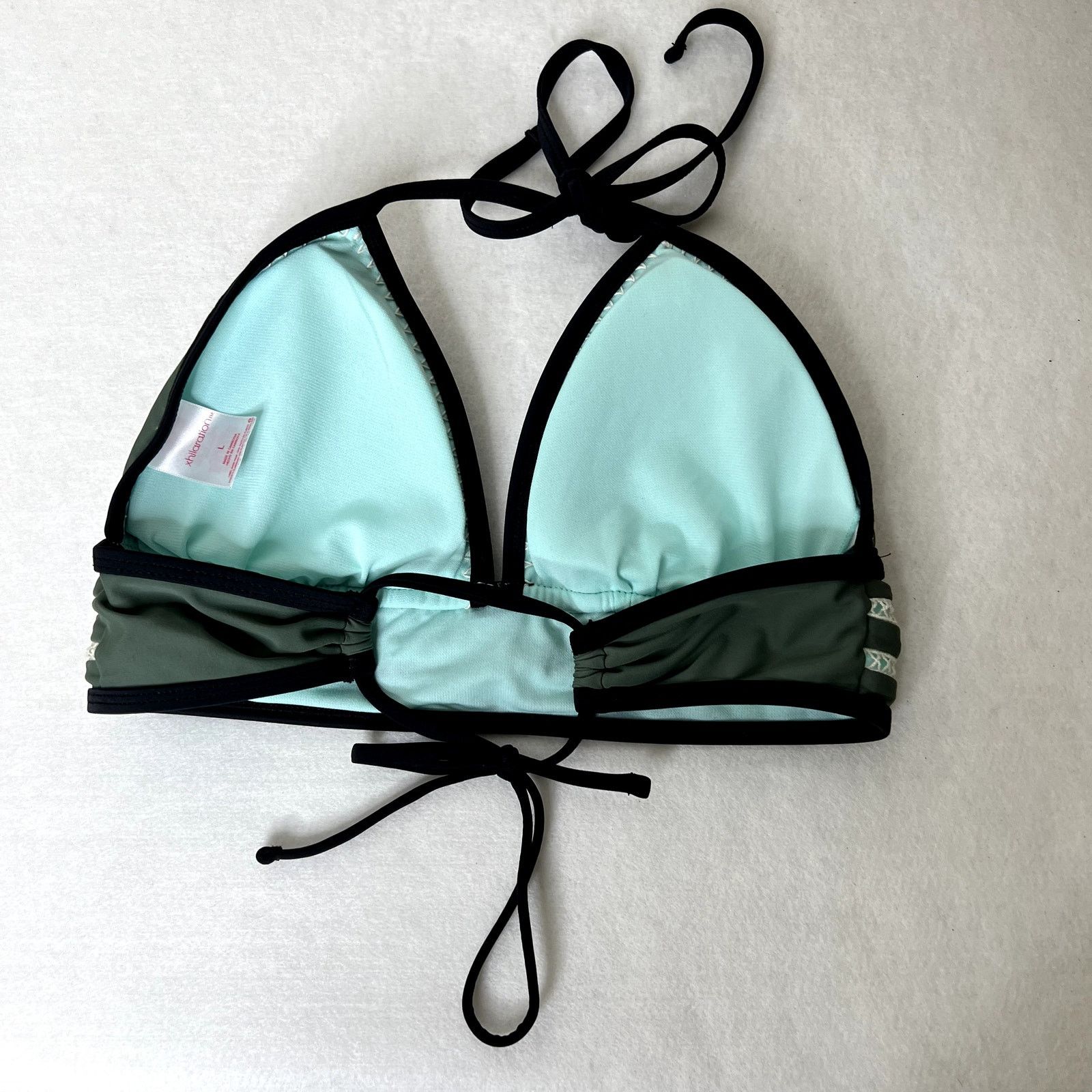 Other Xhilaration Green Triangle Bikini Top Size ONE SIZE - 5 Thumbnail