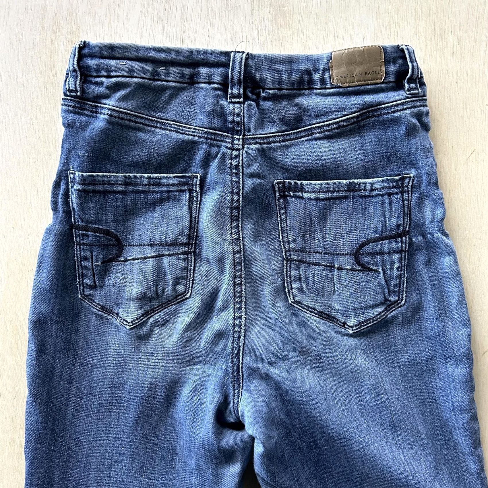 American Eagle Outfitters American Eagle Outfitters Skinny Jeans Womens 8 Blue Distressed Stretch Denim Size 30" / US 8 / IT 44 - 4 Thumbnail