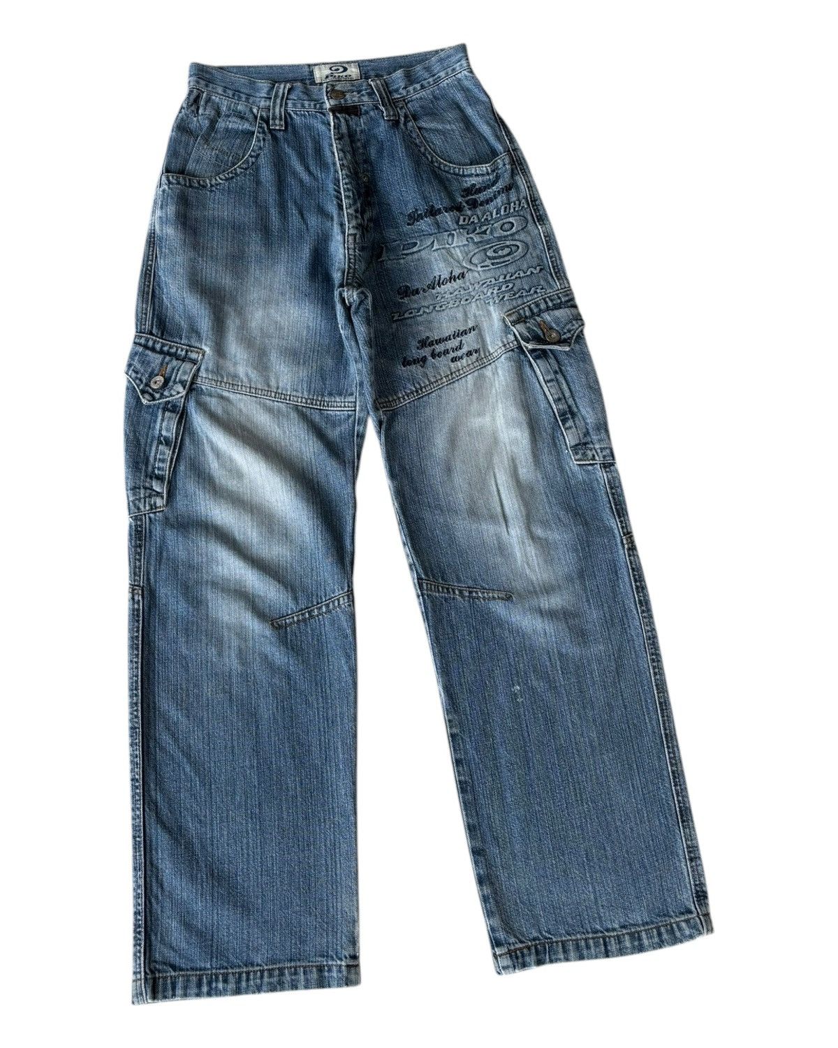 Hysteric Glamour VINTAGE PIKO HAWAIIAN BAGGY CARGO PANTS JEANS Size US 27 - 3 Thumbnail