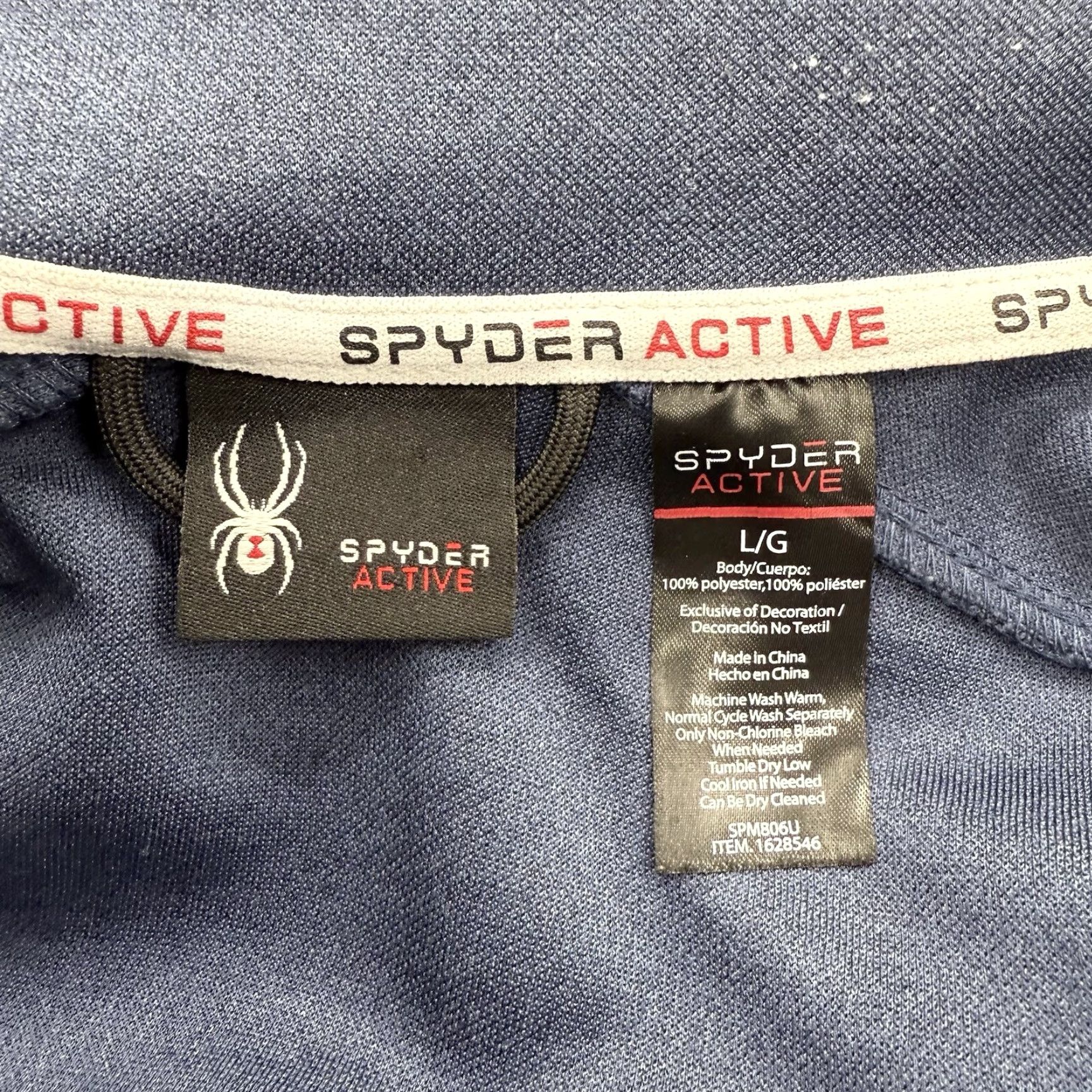 Spyder Spyder Jacket Mens Large Blue Polyester Full Zip Outdoors Hiking Walking Regular Fit Size US L / EU 52-54 / 3 - 3 Thumbnail