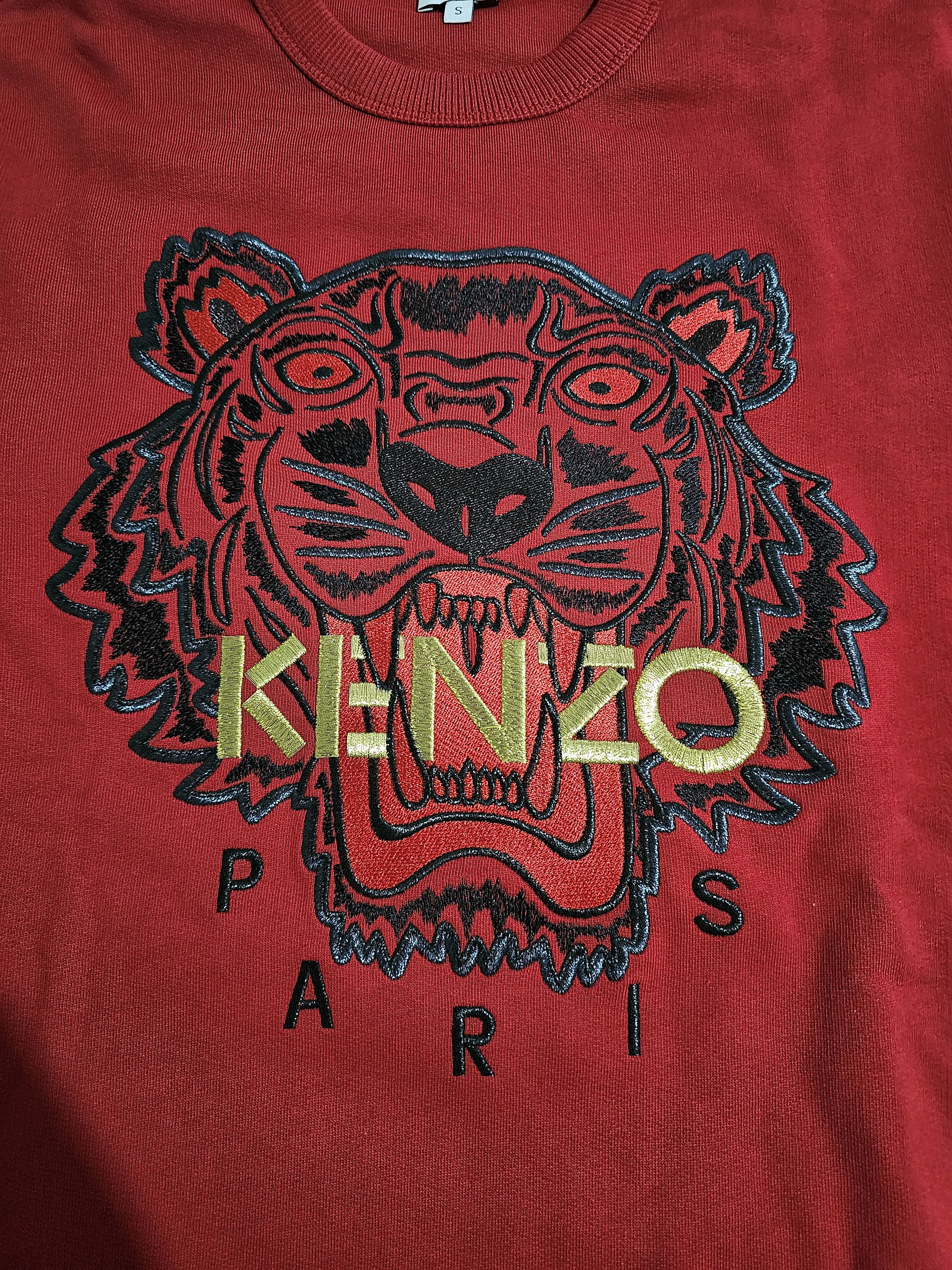 Kenzo Tiger Logo Embroidered Sweatshirt by Kenzo Paris Size S / US 4 / IT 40 - 4 Thumbnail