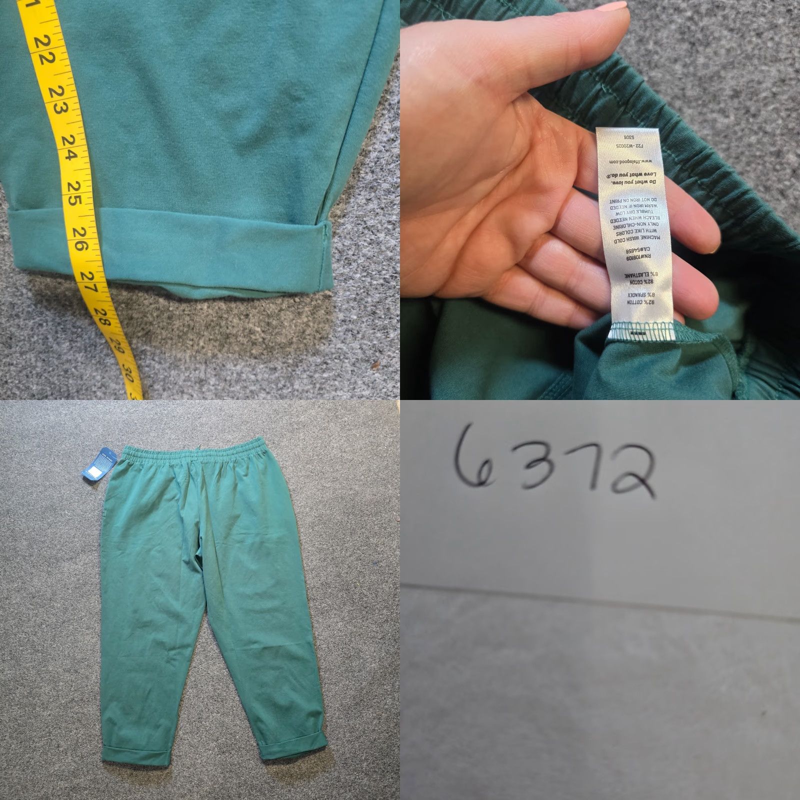 Life is Good Life Is Good Pants Women 2XL Green Crusher Flex Pull On Crop Lounge Casual Size 40" / US 18 - 8 Thumbnail