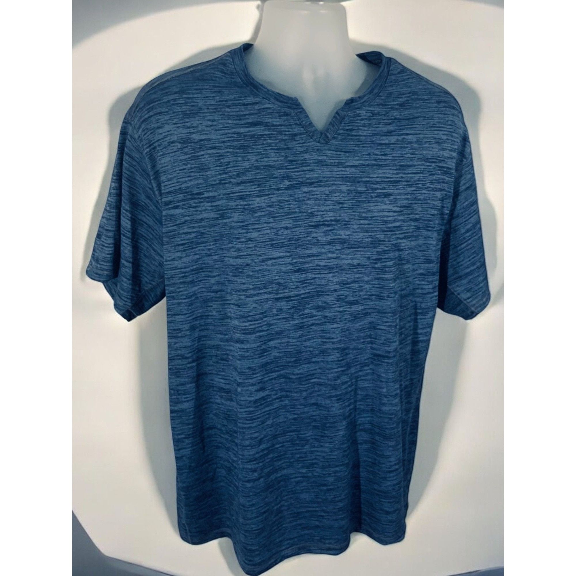 Designer ROWM Mens Blue Heathered V Neck T Shirt NEW XL Comfortable Size US XL / EU 56 / 4 - 2 Thumbnail