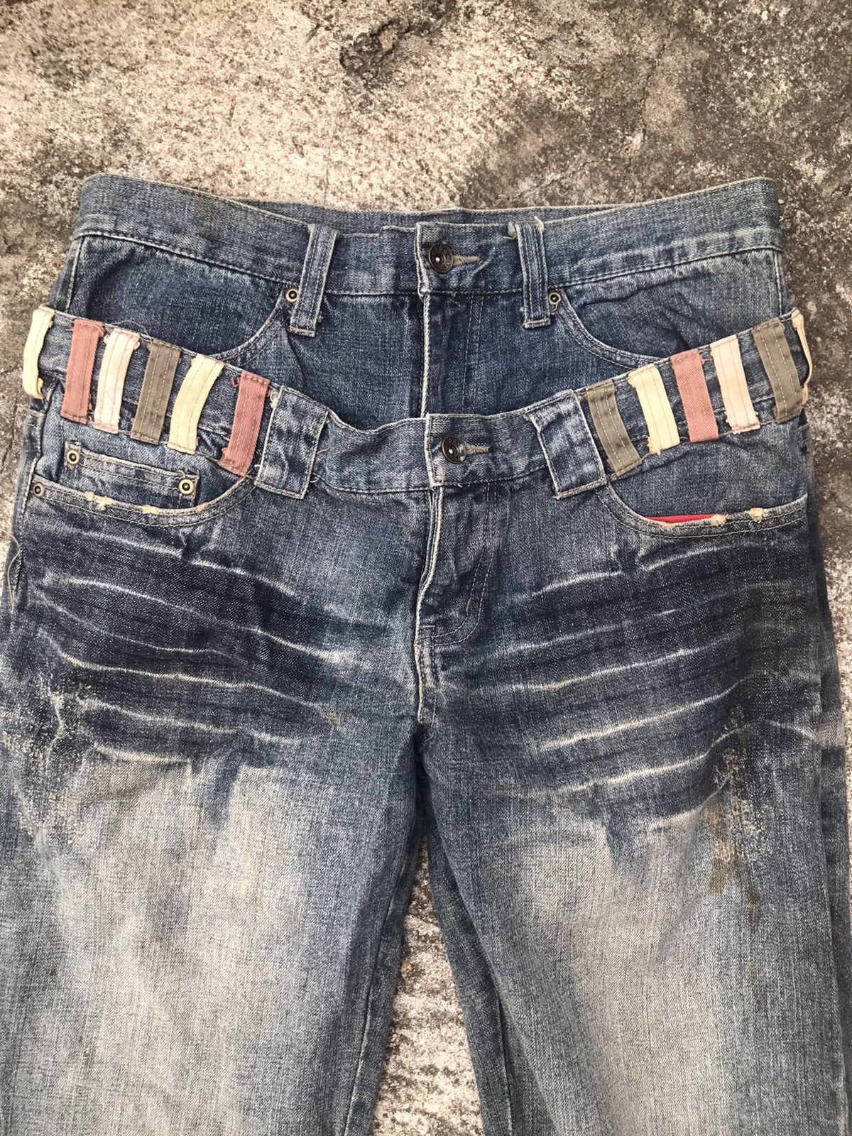 If Six Was Nine × Japanese Brand Browny Double Waisted Blue Washed Size US 33 - 5 Thumbnail