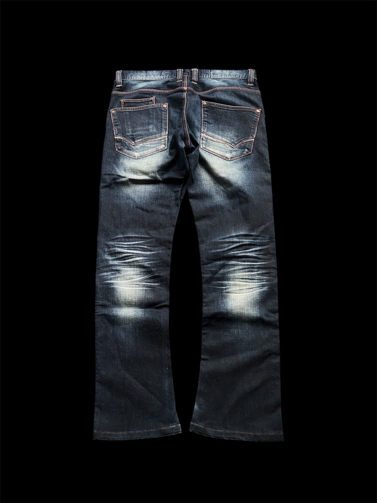 Japanese Brand STUDDED NICOLE CLUB FOR MEN INDIGO WHISKER BOOTCUT Size US 32 / EU 48 - 11 Thumbnail
