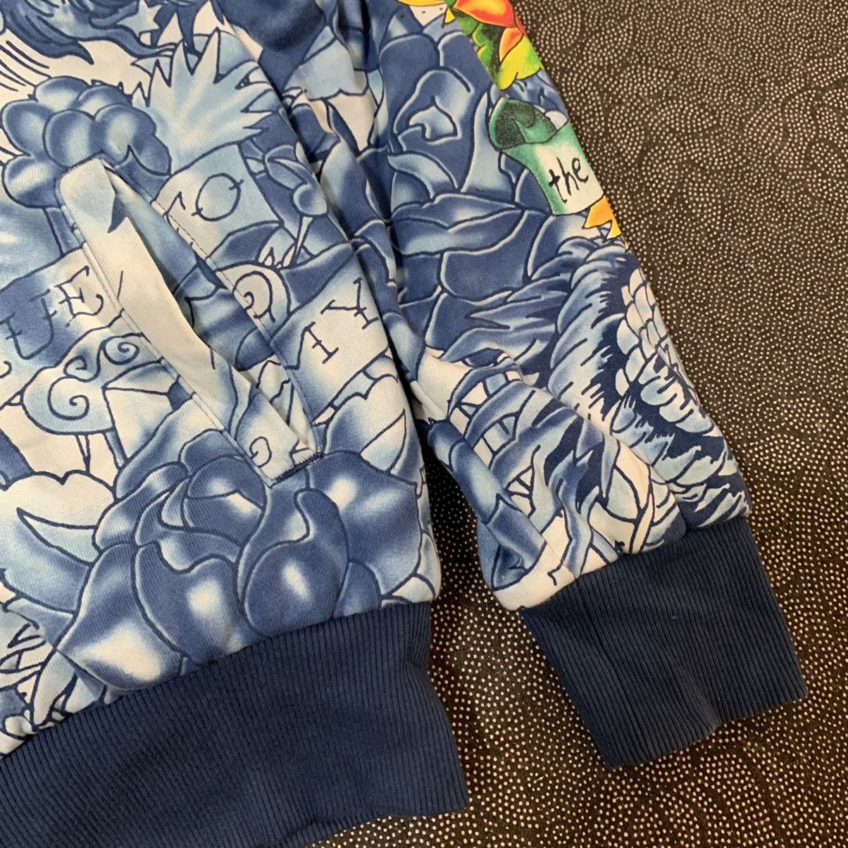 Ed Hardy Rare Ed Hardys Sherpa Zip Hoodie Full Print Oldskuul Art Size US M / EU 48-50 / 2 - 16 Thumbnail