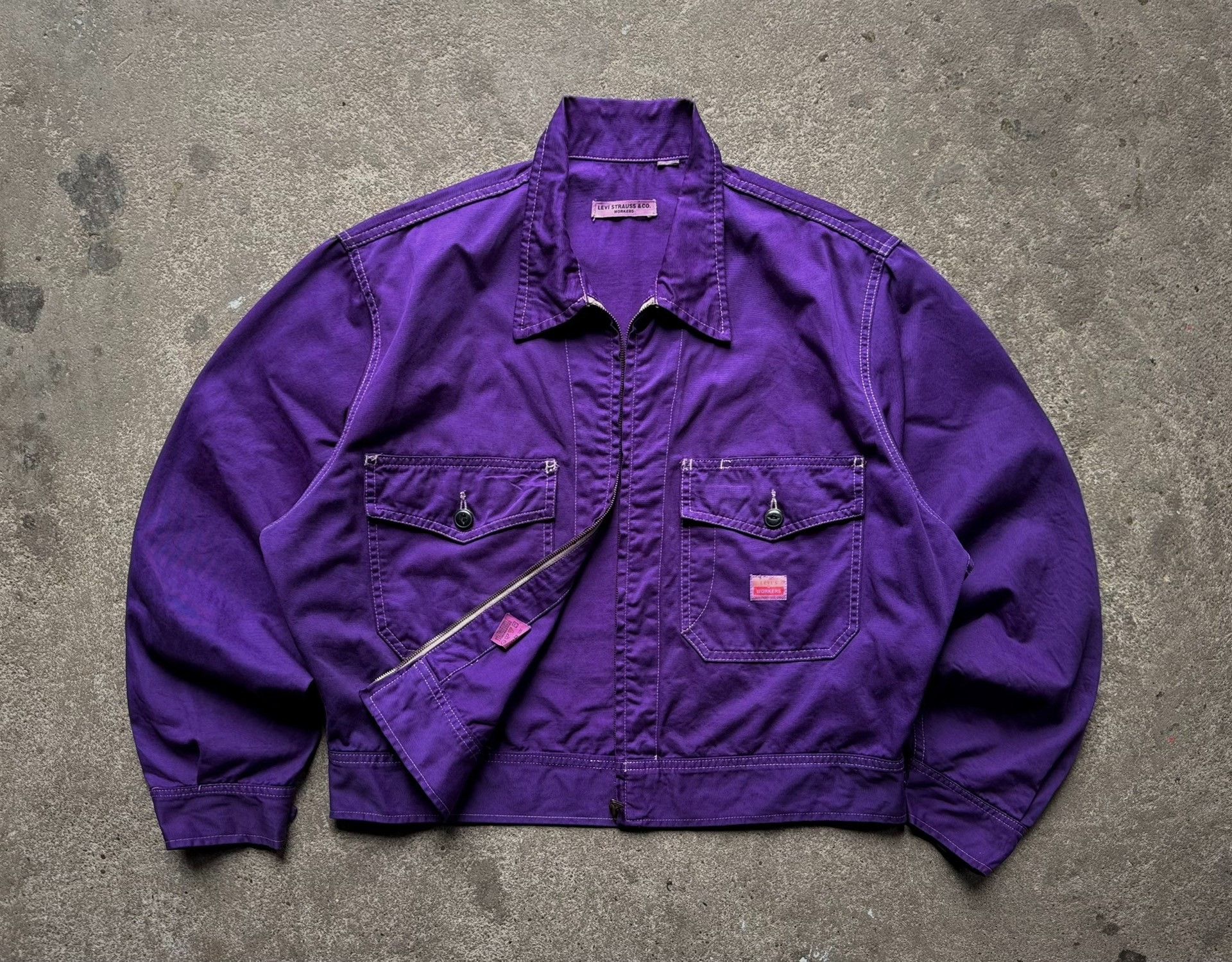 Vintage Vintage 1993 Levis Workers Jacket Size US XXS / EU 40 - 1 Thumbnail