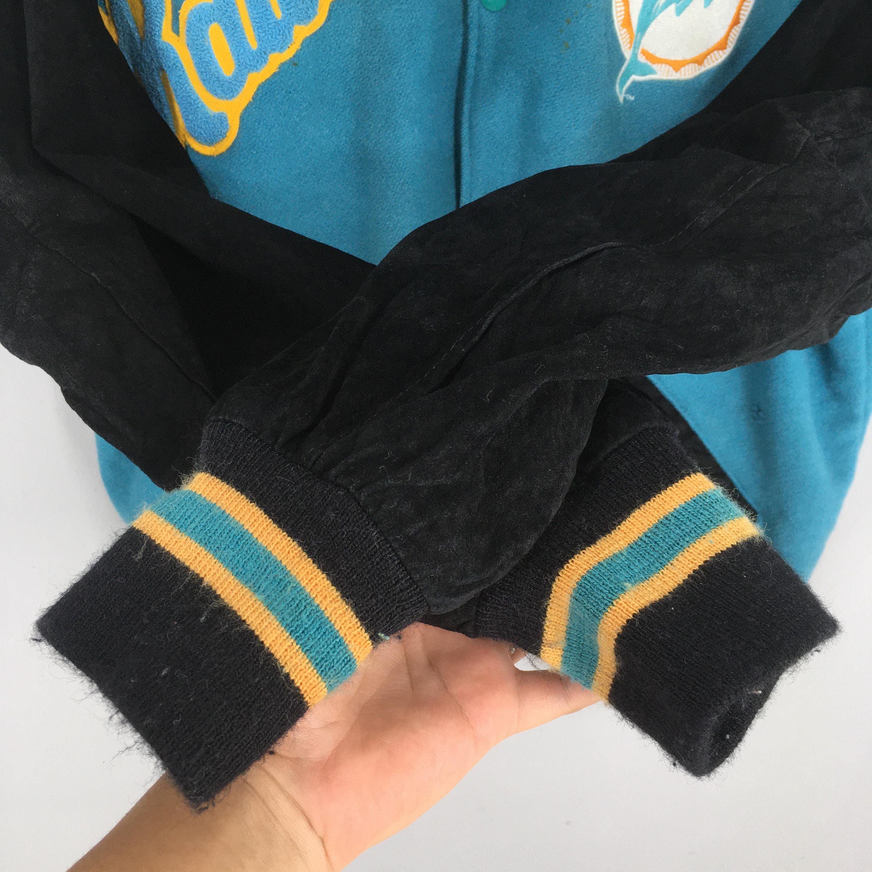 NFL Vintage 90s Miami Dolphins NFL Varsity Jacket XLarge Size US XL / EU 56 / 4 - 5 Thumbnail