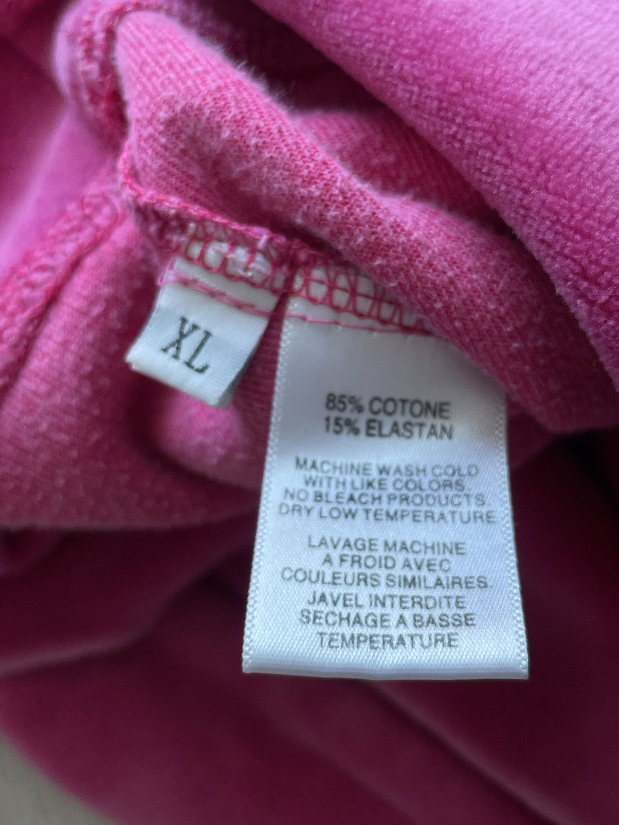 Juicy Couture Vintage 00’s Juicy Couture Pink Y2K Zip Hoodie Big Logo RARE Size XL / US 12-14 / IT 48-50 - 10 Thumbnail