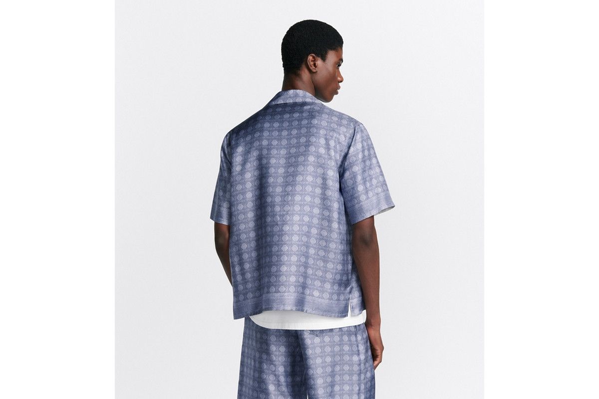 Dior o1bcso1str0226 Cannage Short-Sleeved Shirt in Blue Size US XL / EU 56 / 4 - 5 Thumbnail