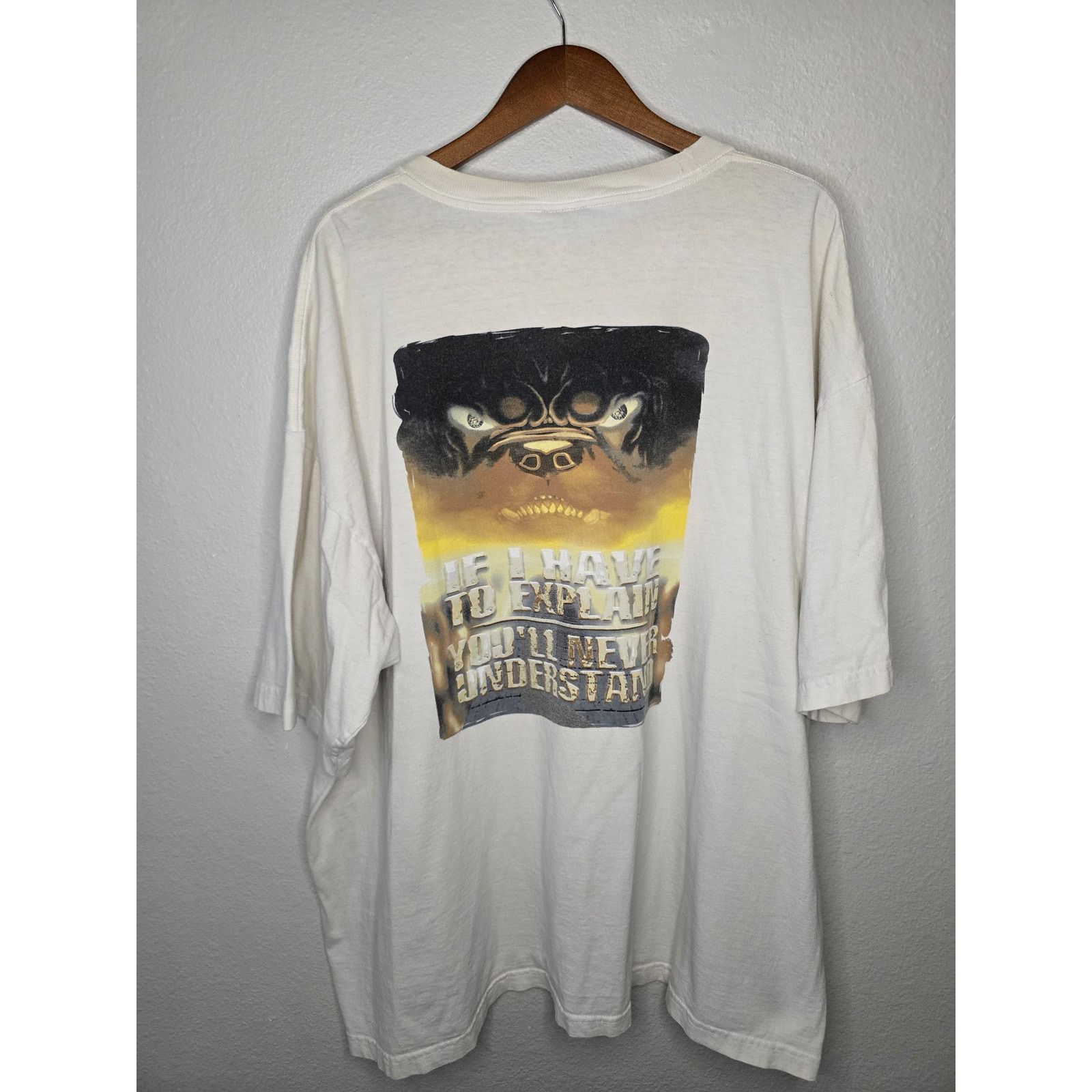 Vintage Vintage Da Dawg 3XL White Pitbull Motorcycled Biker Tee Size US XXL / EU 58 / 5 - 1 Thumbnail