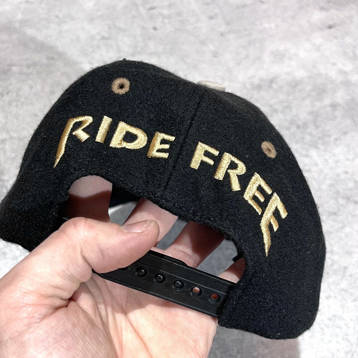 Harley Davidson Vintage 80’s HARLEY DAVIDSON Ride Free Black Wool Cap HD Size ONE SIZE - 5 Thumbnail