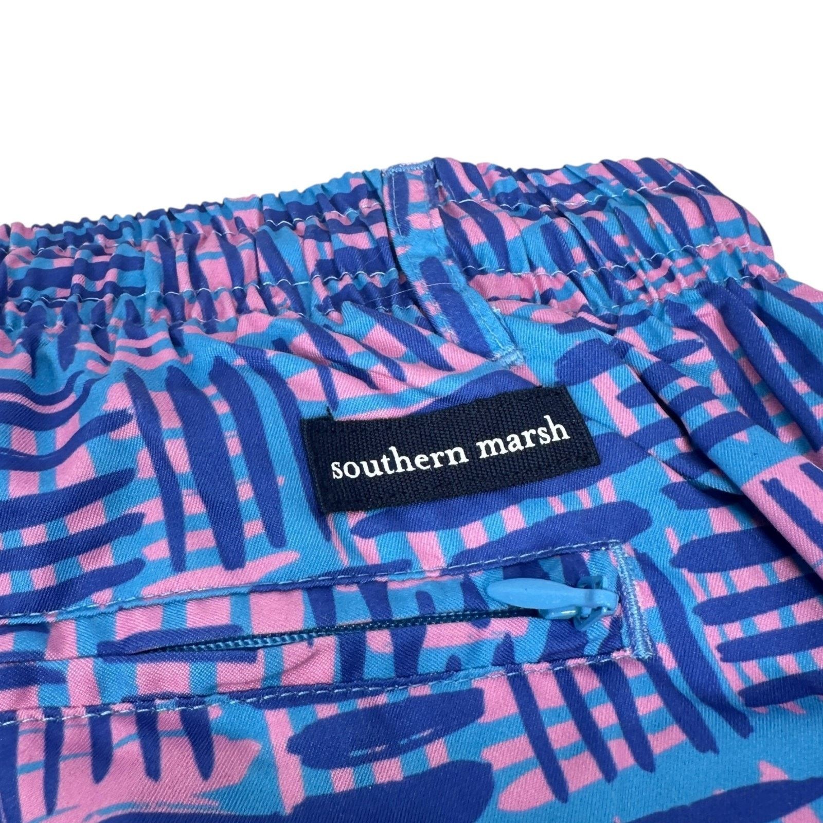 Southern Marsh Southern Marsh Lined Swim Trunks Shorts Men’s 3X Blue Pink Size US 44 / EU 60 - 4 Thumbnail