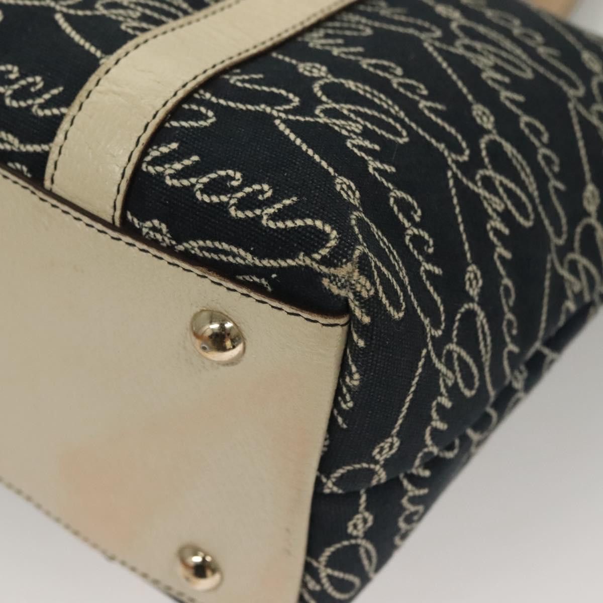 Gucci GUCCI Tote Bag Canvas Navy Gold Size ONE SIZE - 13 Thumbnail