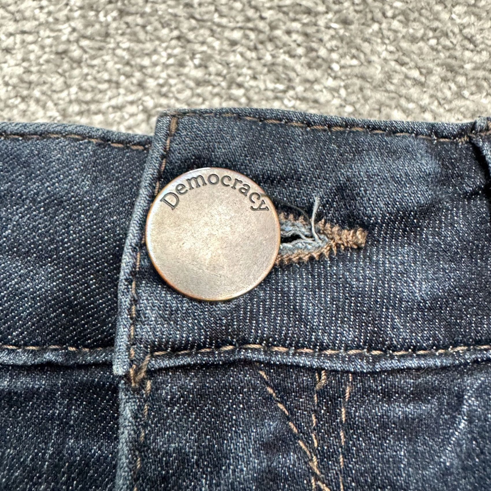 Vintage Democracy AB Solution Skinny Jeans Womens 6 Blue Dark Wash Denim Slim Stretch Casual Size 30" / US 8 / IT 44 - 7 Thumbnail