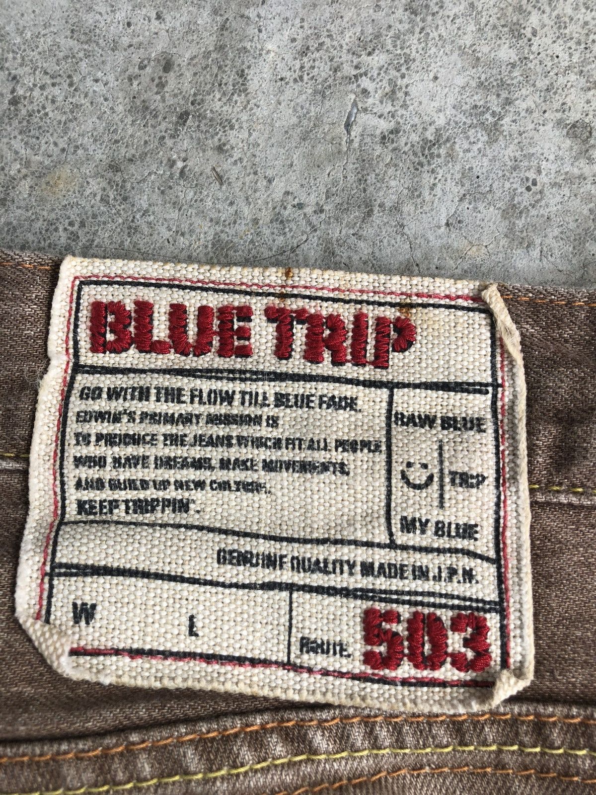 If Six Was Nine Japanese Edwin 503 Flared Jeans Distressed Size US 33 - 18 Thumbnail