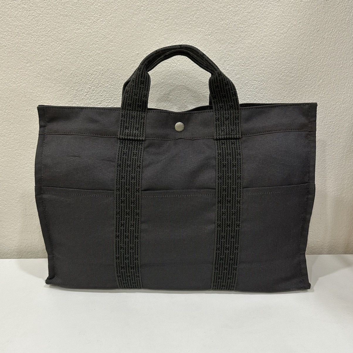 Hermes ‼️LASTDROP‼️ HERMES HER LINE MM CANVAS HAND TOTE BAG Size ONE SIZE - 3 Thumbnail