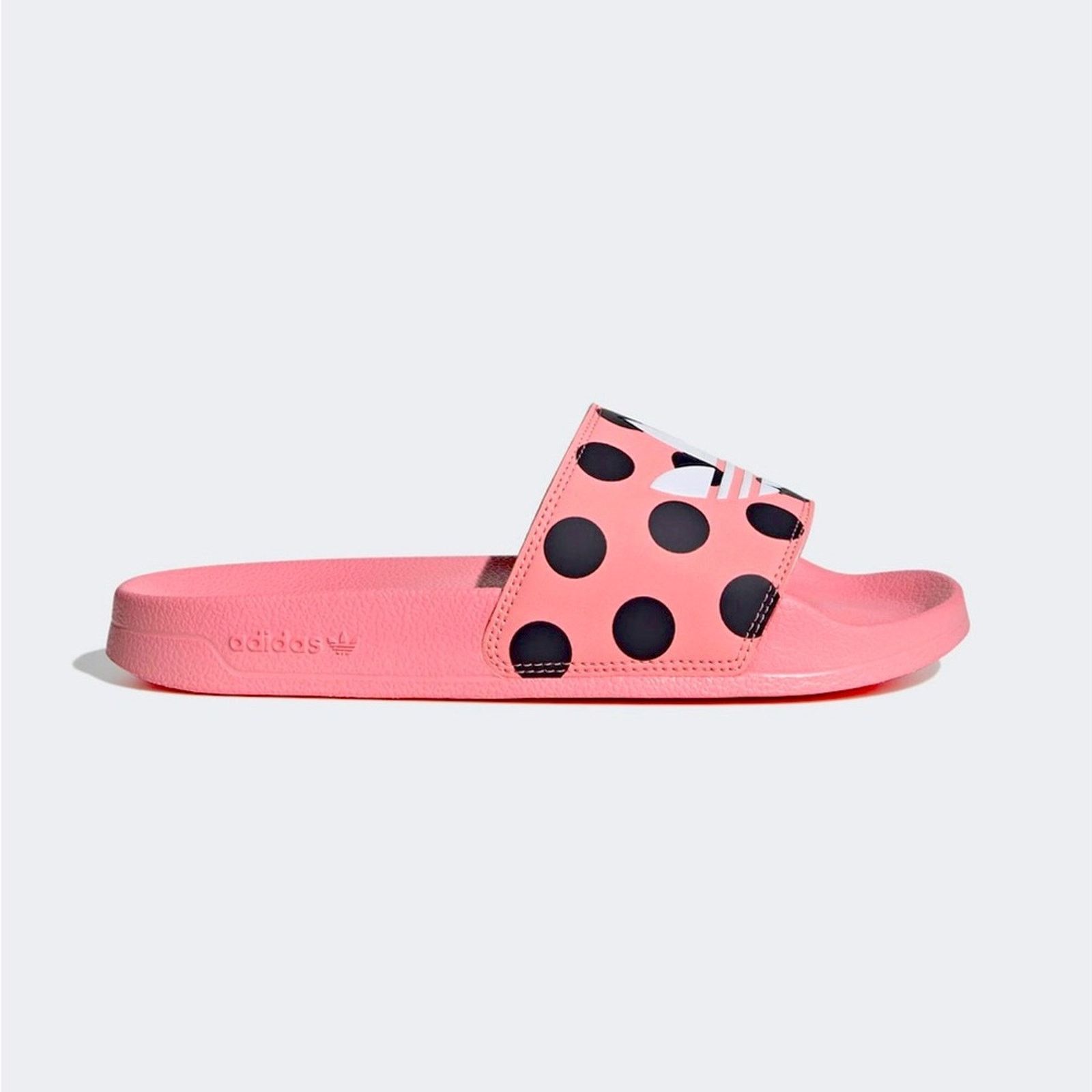Adidas ADIDAS ADILETTE LITE POLKA DOT SLIDES GLOW PINK/WHITE Size US 5 / IT 35 - 2 Thumbnail