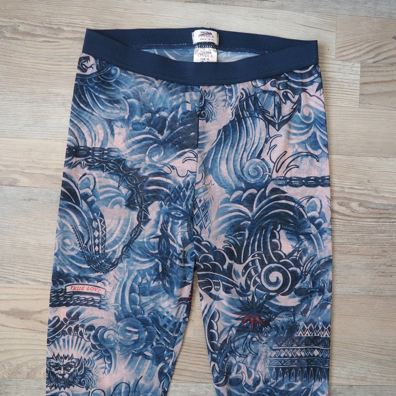 Jean Paul Gaultier Jean Paul Gaultier x Lindex mesh tattoo y2k leggings grunge Size 32" / US 10 / IT 46 - 5 Thumbnail