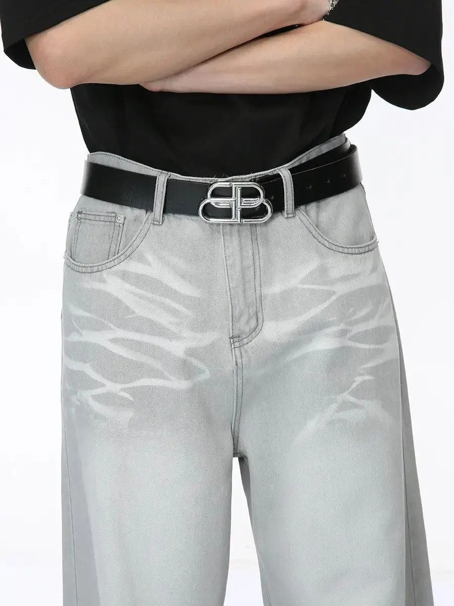 Japanese Brand Retro straight tube loose cat whisker jeans Size US 32 / EU 48 - 4 Thumbnail