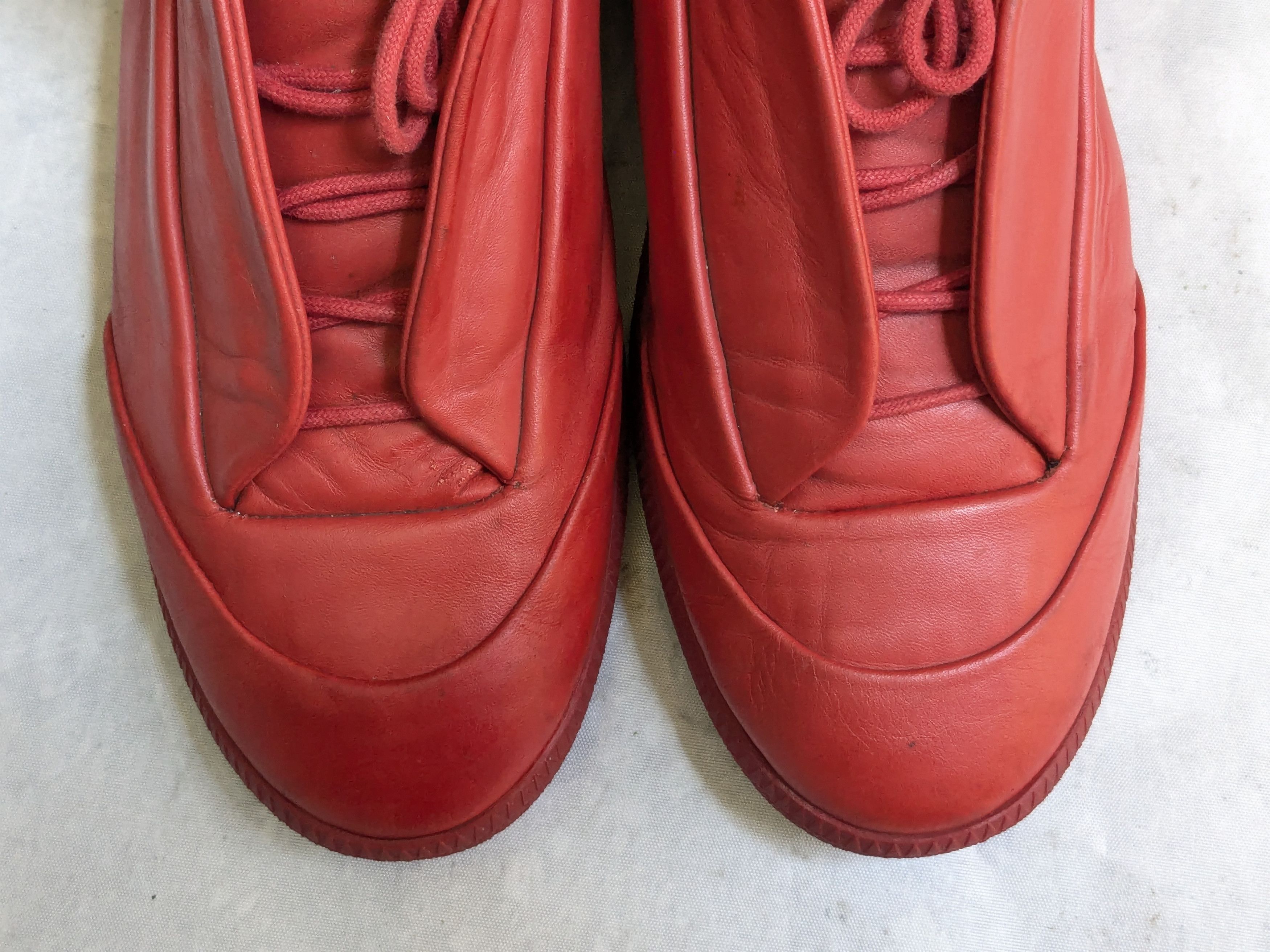 Maison Margiela 44/11-Maison Margiela Future High Sneaker Red/Black Size US 11 / EU 44 - 2 Thumbnail