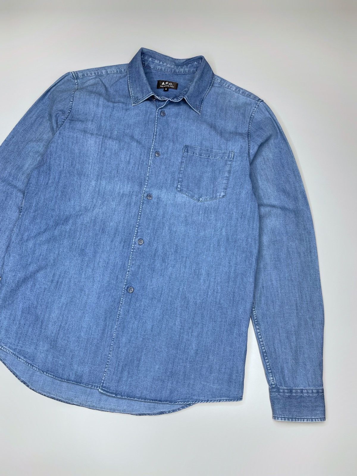A.P.C. × Japanese Brand × Vintage A.P.C. Denim Shirt Size US M / EU 48-50 / 2 - 2 Thumbnail