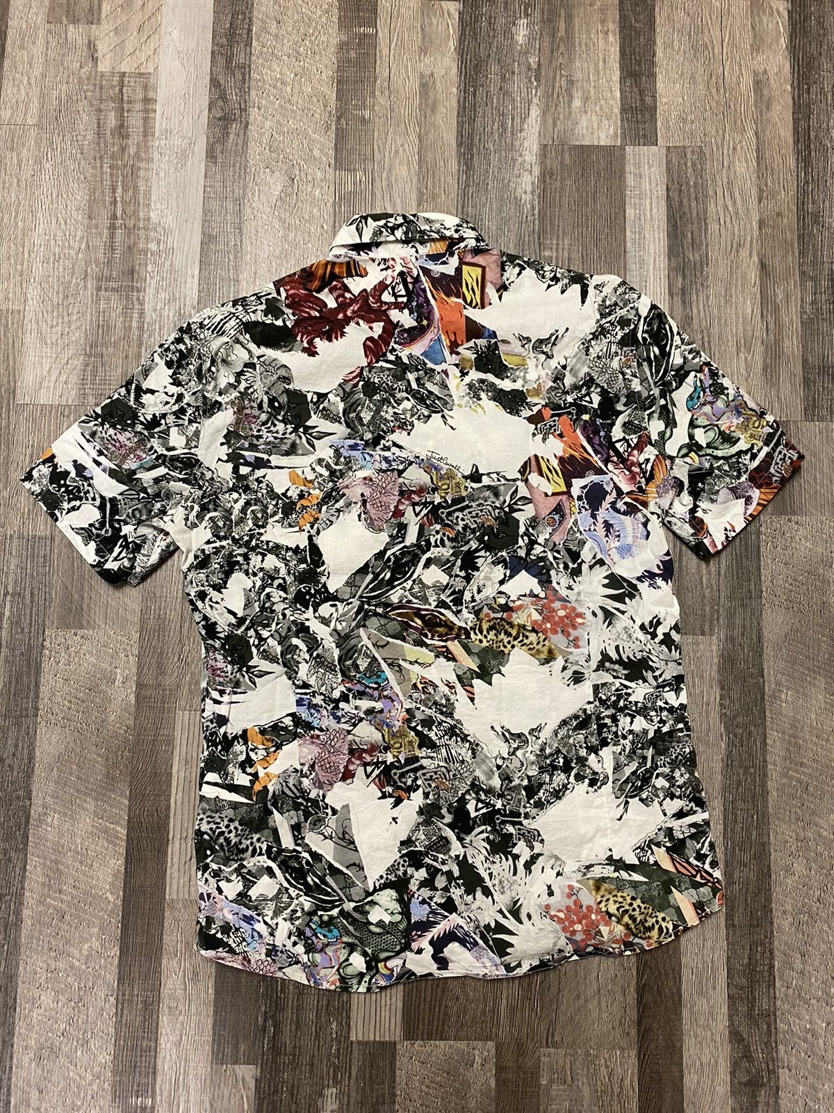 Just Cavalli Just Cavalli Button Up Short Sleeve Shirt All Over Print Size US M / EU 48-50 / 2 - 10 Thumbnail