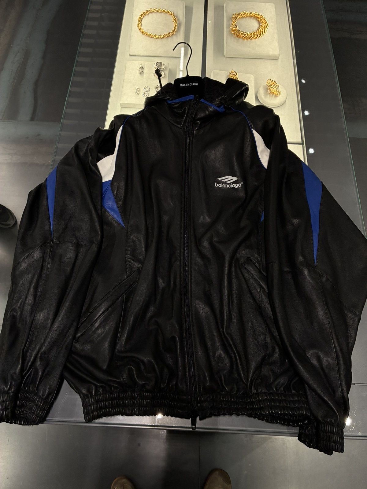 Balenciaga BALENCIAGA Smooth Leather 3B Jacket Size US XL / EU 56 / 4 - 2 Thumbnail