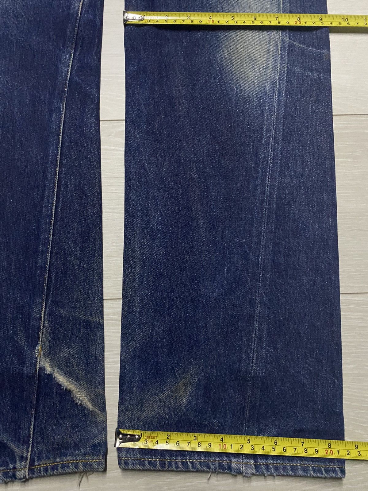 Levi's Vintage Clothing LVC 501 xx BigE ButtonFly Twist Leg Selvedge Repair Jeans Size US 32 / EU 48 - 20 Thumbnail