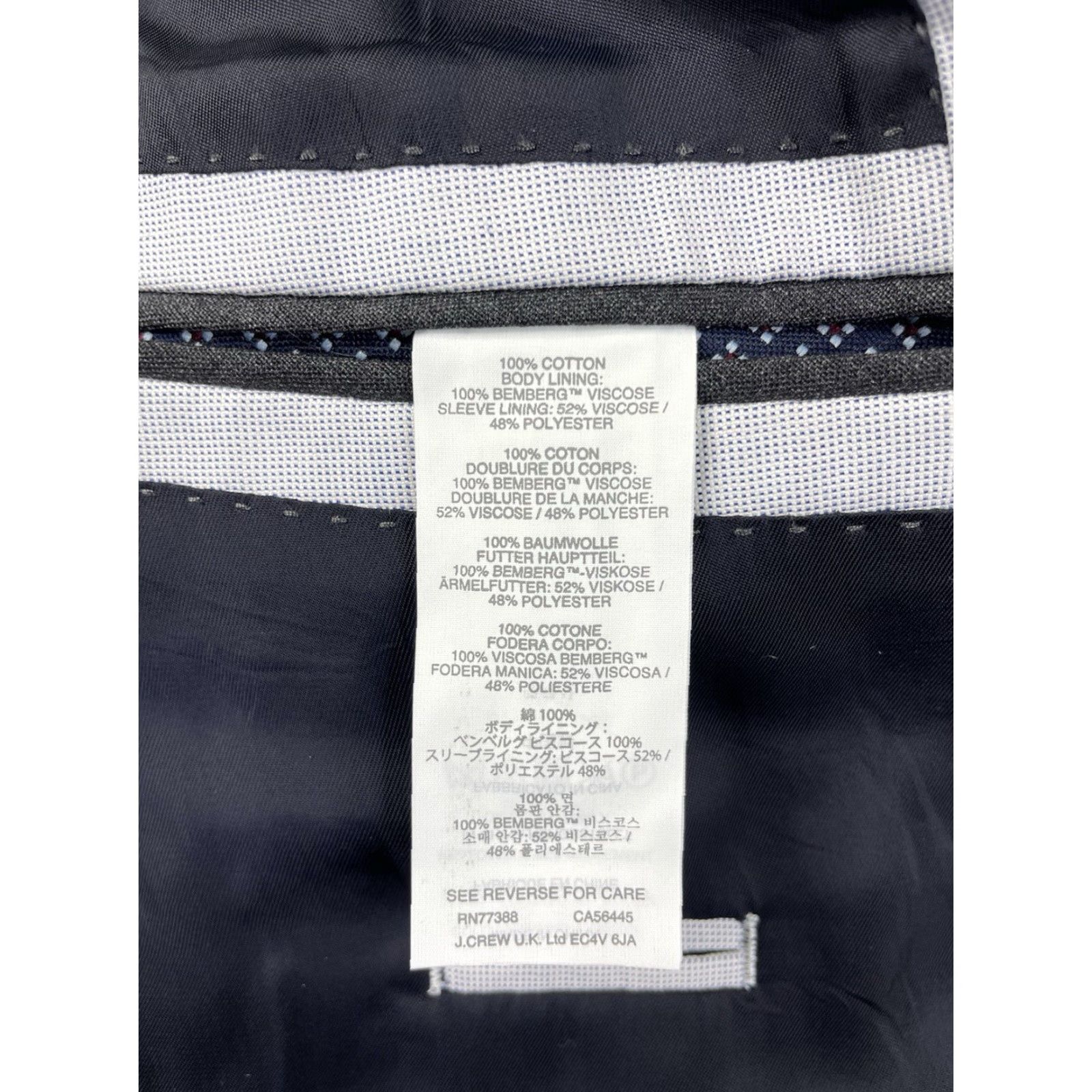 J.Crew J.CREW Suit Jacket Men's Ludlow 42R Italian Cotton Blue White Blazer 2 Button Blazer Sportswear Blazer Size 42R - 6 Thumbnail